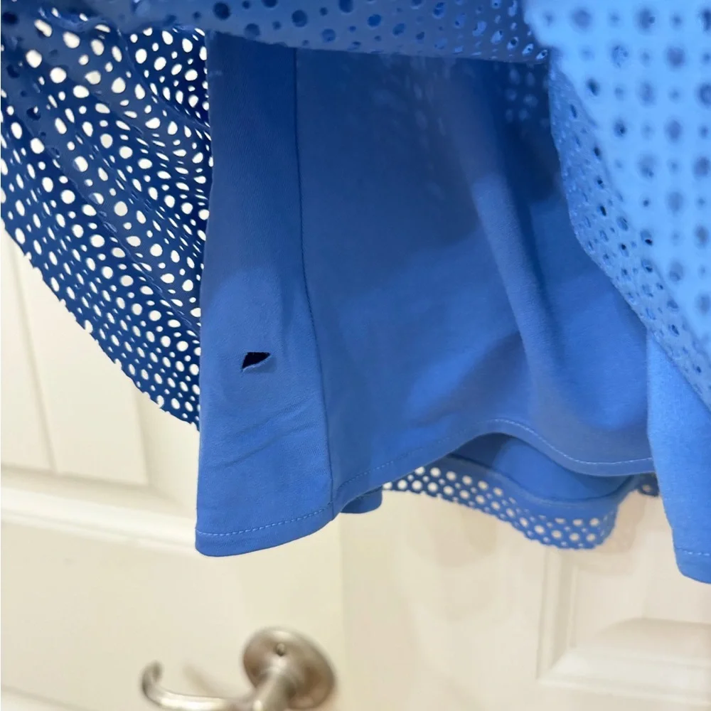 RLX Ralph Lauren Skort Size M‎ (8-10) Blue Perforated Mesh Athletic Tennis Golf